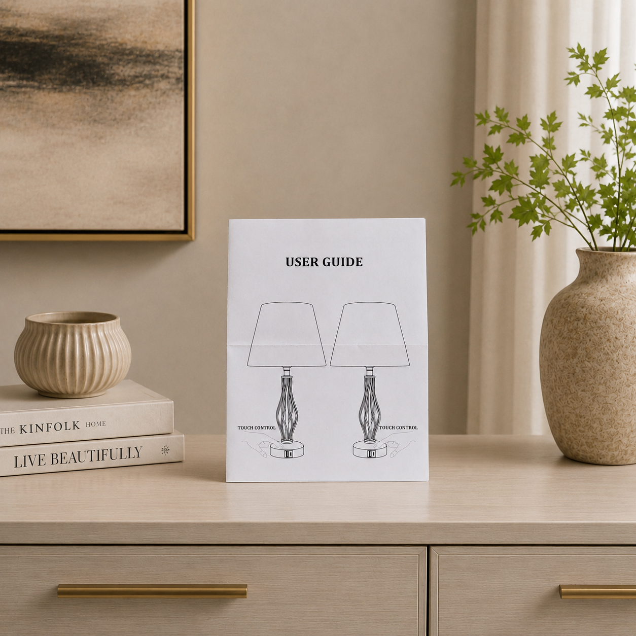 Touch control bedside lamps set of 2 instruction manual
